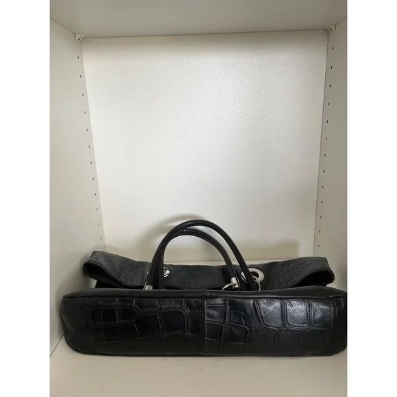 CYNTHIA Rowley Dark Blue Leather Tote - Picture 5 of 9